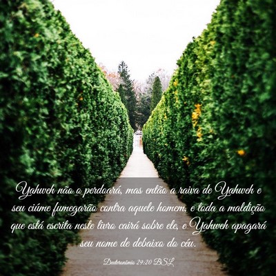 Picture 03 - Deuteronômio 29:20 BSL - Yahweh não o perdoará, mas então a raiva de - Bible Verse Picture