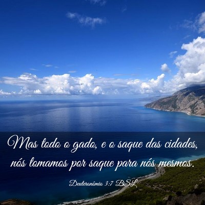 Picture 03 - Deuteronômio 3:7 BSL - Mas todo o gado, e o saque das cidades, nós - Bible Verse Picture