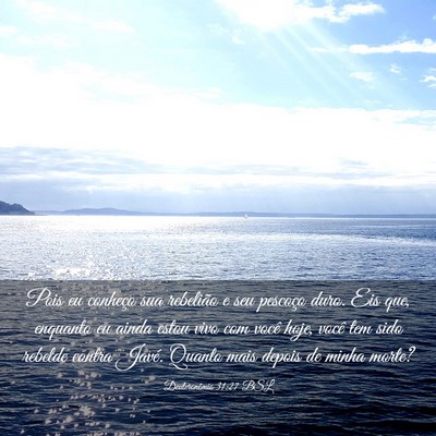 Picture 03 - Deuteronômio 31:27 BSL - Pois eu conheço sua rebelião e seu pescoço - Bible Verse Picture