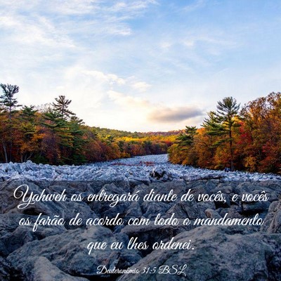 Picture 03 - Deuteronômio 31:5 BSL - Yahweh os entregará diante de vocês, e vocês - Bible Verse Picture