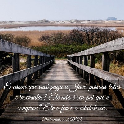 Picture 03 - Deuteronômio 32:6 BSL - É assim que você paga a Javé, pessoas tolas e - Bible Verse Picture