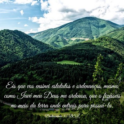 Picture 03 - Deuteronômio 4:5 BSL - Eis que vos ensinei estatutos e ordenanças, - Bible Verse Picture