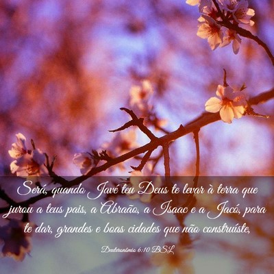 Picture 03 - Deuteronômio 6:10 BSL - Será, quando Javé teu Deus te levar à terra - Bible Verse Picture