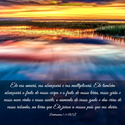 Picture 03 - Deuteronômio 7:13 BSL - Ele vos amará, vos abençoará e vos - Bible Verse Picture
