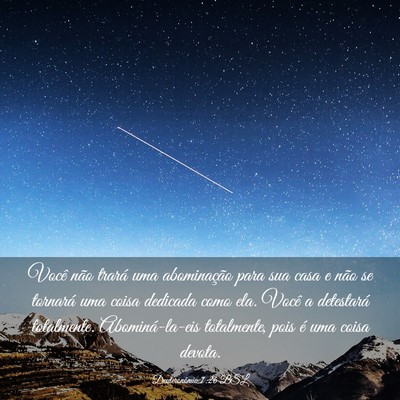 Picture 03 - Deuteronômio 7:26 BSL - Você não trará uma abominação para sua casa - Bible Verse Picture