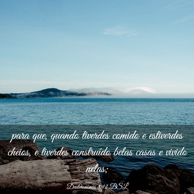 Picture 03 - Deuteronômio 8:12 BSL - para que, quando tiverdes comido e estiverdes - Bible Verse Picture
