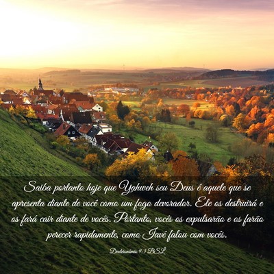 Picture 03 - Deuteronômio 9:3 BSL - Saiba portanto hoje que Yahweh seu Deus é aquele - Bible Verse Picture