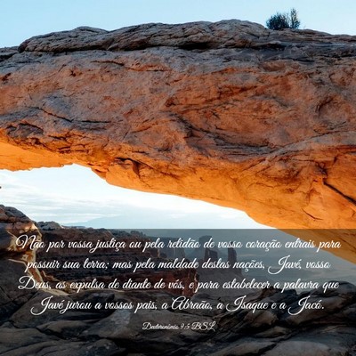 Picture 03 - Deuteronômio 9:5 BSL - Não por vossa justiça ou pela retidão de vosso - Bible Verse Picture