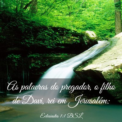Picture 03 - Eclesiastes 1:1 BSL - As palavras do pregador, o filho de Davi, rei em - Bible Verse Picture