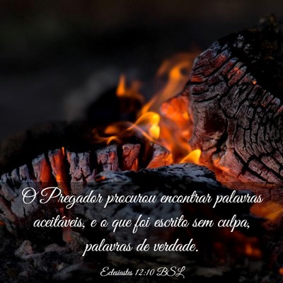 Picture 03 - Eclesiastes 12:10 BSL - O Pregador procurou encontrar palavras - Bible Verse Picture