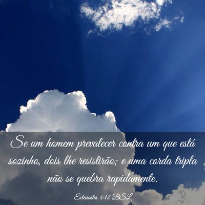 Picture 03 - Eclesiastes 4:12 BSL - Se um homem prevalecer contra um que está - Bible Verse Picture
