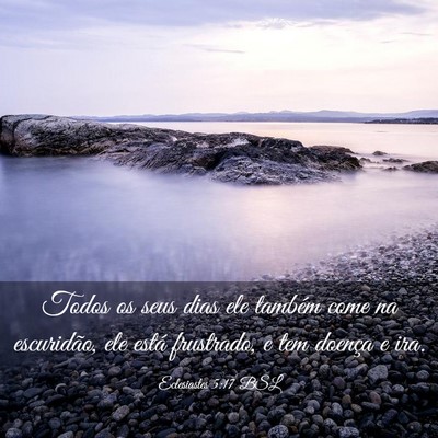 Picture 03 - Eclesiastes 5:17 BSL - Todos os seus dias ele também come na - Bible Verse Picture