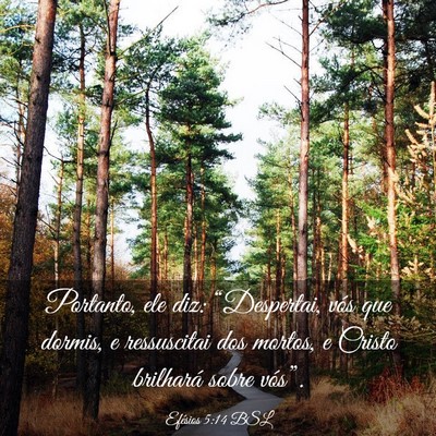Picture 03 - Efésios 5:14 BSL - Portanto, ele diz: “Despertai, vós que dormis, - Bible Verse Picture