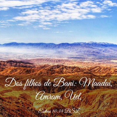 Picture 03 - Esdras 10:34 BSL - Dos filhos de Bani: Maadai, Amram, - Bible Verse Picture