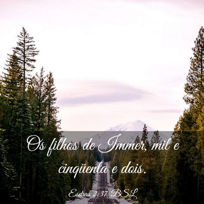 Picture 03 - Esdras 2:37 BSL - Os filhos de Immer, mil e cinqüenta e - Bible Verse Picture