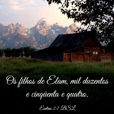 Picture 03 - Esdras 2:7 BSL - Os filhos de Elam, mil duzentos e cinqüenta e - Bible Verse Picture