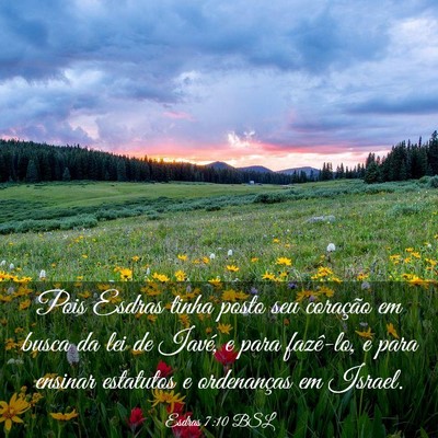 Picture 03 - Esdras 7:10 BSL - Pois Esdras tinha posto seu coração em busca da - Bible Verse Picture