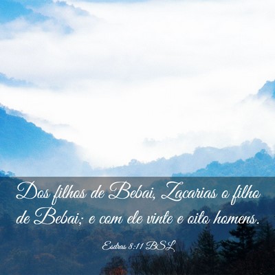 Picture 03 - Esdras 8:11 BSL - Dos filhos de Bebai, Zacarias o filho de Bebai; e - Bible Verse Picture