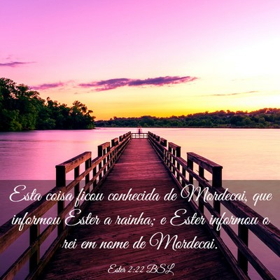 Picture 03 - Ester 2:22 BSL - Esta coisa ficou conhecida de Mordecai, que - Bible Verse Picture