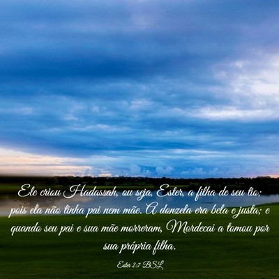 Picture 03 - Ester 2:7 BSL - Ele criou Hadassah, ou seja, Ester, a filha de - Bible Verse Picture