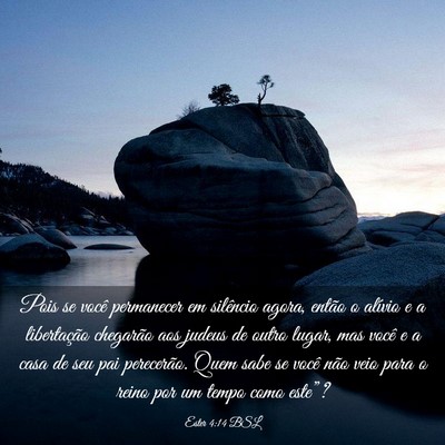 Picture 03 - Ester 4:14 BSL - Pois se você permanecer em silêncio agora, - Bible Verse Picture