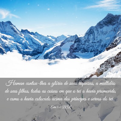 Picture 03 - Ester 5:11 BSL - Haman contou-lhes a glória de suas riquezas, a - Bible Verse Picture