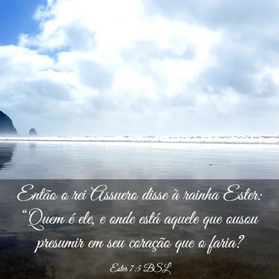 Picture 03 - Ester 7:5 BSL - Então o rei Assuero disse à rainha Ester: - Bible Verse Picture