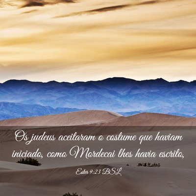 Picture 03 - Ester 9:23 BSL - Os judeus aceitaram o costume que haviam - Bible Verse Picture