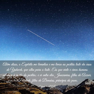 Picture 03 - Ezequiel 11:1 BSL - Além disso, o Espírito me levantou e me levou - Bible Verse Picture