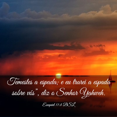 Picture 03 - Ezequiel 11:8 BSL - Temestes a espada; e eu trarei a espada sobre - Bible Verse Picture