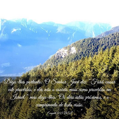 Picture 03 - Ezequiel 12:23 BSL - Diga-lhes portanto: 'O Senhor Javé diz: “Farei - Bible Verse Picture