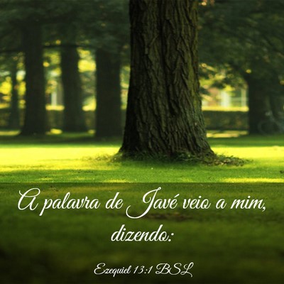 Picture 03 - Ezequiel 13:1 BSL - A palavra de Javé veio a mim, - Bible Verse Picture