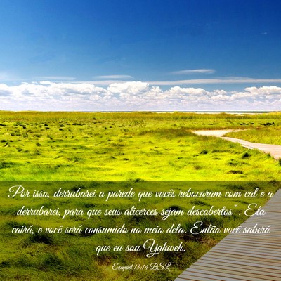 Picture 03 - Ezequiel 13:14 BSL - Por isso, derrubarei a parede que vocês - Bible Verse Picture