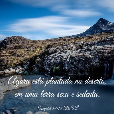 Picture 03 - Ezequiel 19:13 BSL - Agora está plantada no deserto, em uma terra - Bible Verse Picture