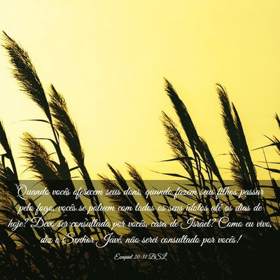 Picture 03 - Ezequiel 20:31 BSL - Quando vocês oferecem seus dons, quando fazem - Bible Verse Picture