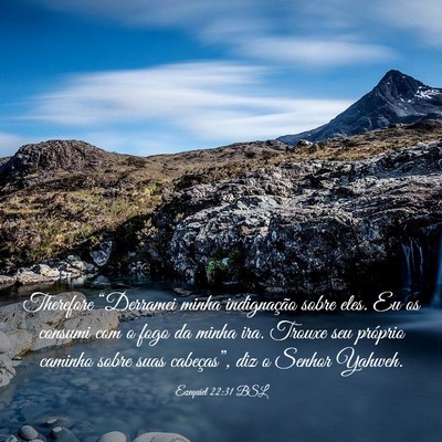 Picture 03 - Ezequiel 22:31 BSL - Therefore “Derramei minha indignação sobre - Bible Verse Picture