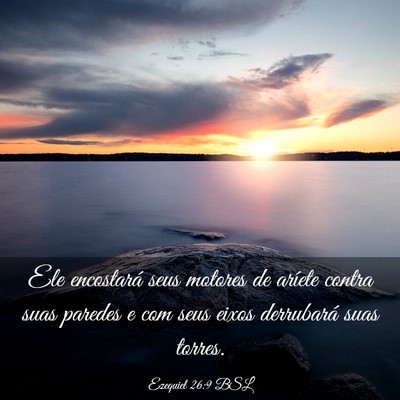 Picture 03 - Ezequiel 26:9 BSL - Ele encostará seus motores de aríete contra - Bible Verse Picture