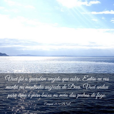 Picture 03 - Ezequiel 28:14 BSL - Você foi o querubim ungido que cobre. Então eu - Bible Verse Picture