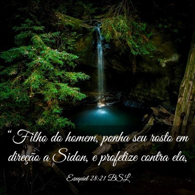 Picture 03 - Ezequiel 28:21 BSL - “Filho do homem, ponha seu rosto em direção a - Bible Verse Picture