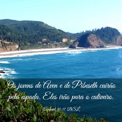 Picture 03 - Ezequiel 30:17 BSL - Os jovens de Aven e de Pibeseth cairão pela - Bible Verse Picture