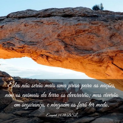 Picture 03 - Ezequiel 34:28 BSL - Eles não serão mais uma presa para as nações, - Bible Verse Picture