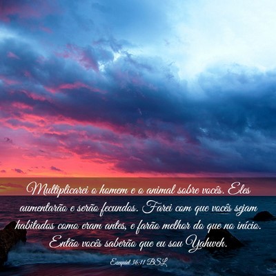 Picture 03 - Ezequiel 36:11 BSL - Multiplicarei o homem e o animal sobre vocês. - Bible Verse Picture