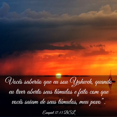 Picture 03 - Ezequiel 37:13 BSL - Vocês saberão que eu sou Yahweh, quando eu - Bible Verse Picture