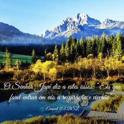 Picture 03 - Ezequiel 37:5 BSL - O Senhor Javé diz a estes ossos: “Eis que - Bible Verse Picture
