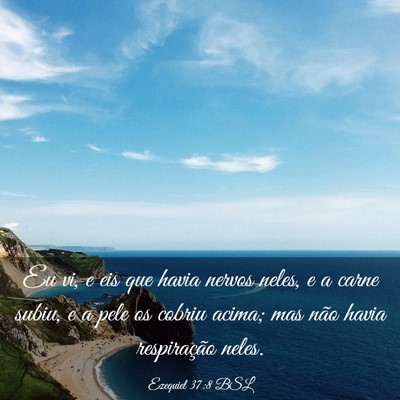 Picture 03 - Ezequiel 37:8 BSL - Eu vi, e eis que havia nervos neles, e a carne - Bible Verse Picture