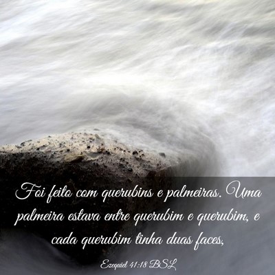 Picture 03 - Ezequiel 41:18 BSL - Foi feito com querubins e palmeiras. Uma palmeira - Bible Verse Picture