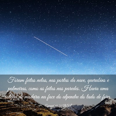 Picture 03 - Ezequiel 41:25 BSL - Foram feitas nelas, nas portas da nave, querubins - Bible Verse Picture