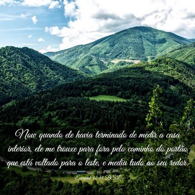 Picture 03 - Ezequiel 42:15 BSL - Now quando ele havia terminado de medir a casa - Bible Verse Picture