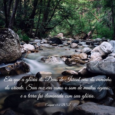 Picture 03 - Ezequiel 43:2 BSL - Eis que a glória do Deus de Israel veio do - Bible Verse Picture