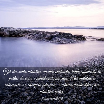 Picture 03 - Ezequiel 44:11 BSL - Yet eles serão ministros em meu santuário, - Bible Verse Picture